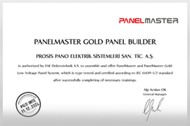 EAE Panelmaster Gold Partnerlik Belgesi