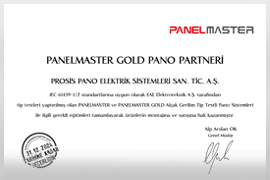 EAE Panelmaster Gold Partnerlik Belgesi